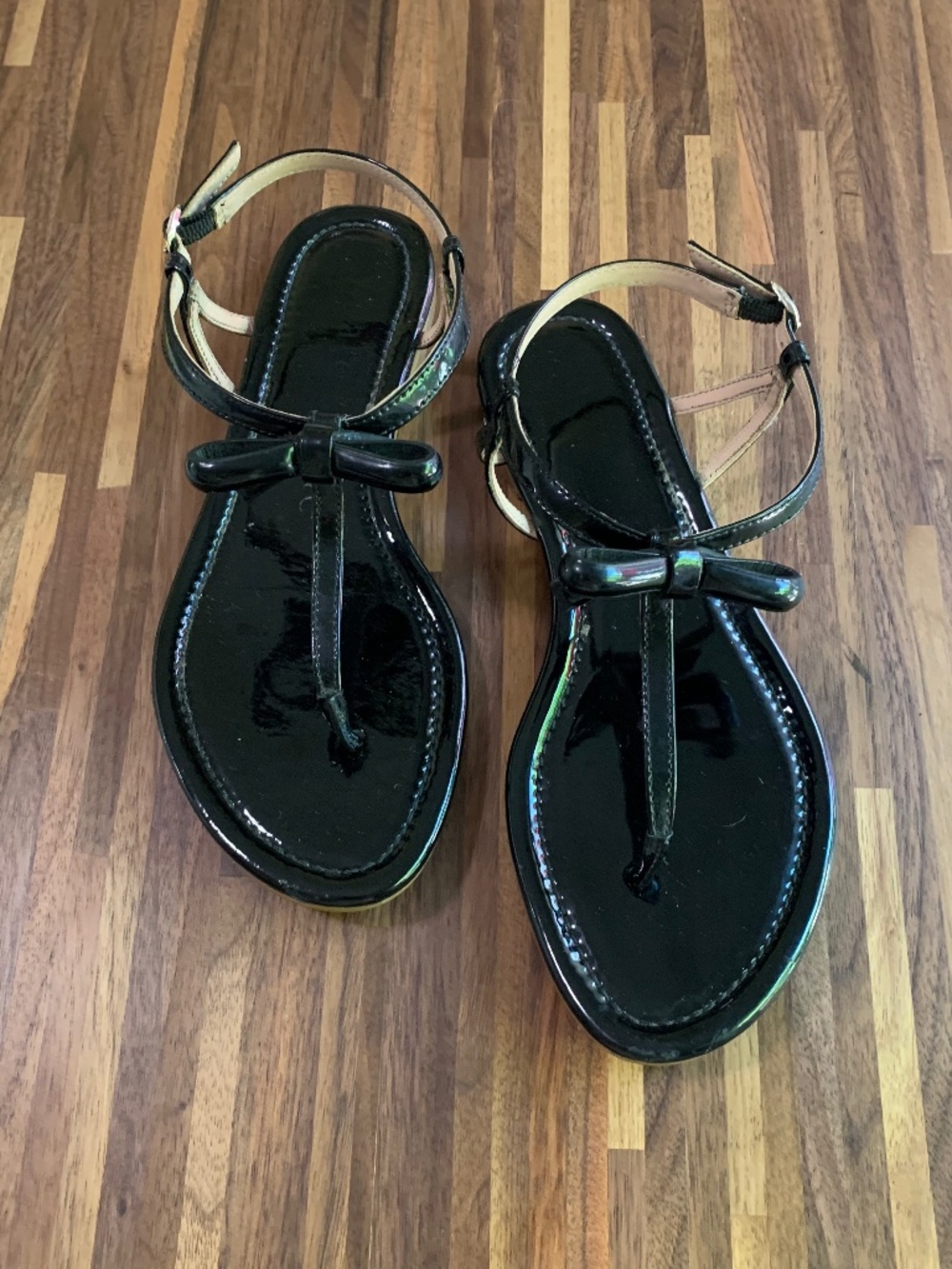 Kate Spade "Piazza" Patent Leather Sandals